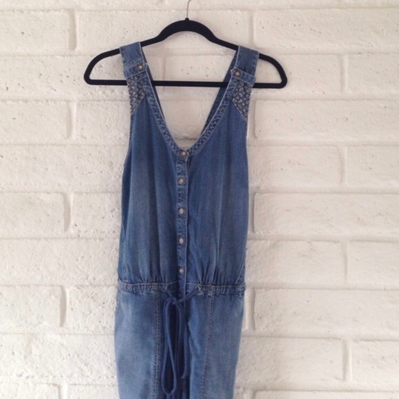 BEST EYELET DENIM OVERALLS - Picture 6 of 8